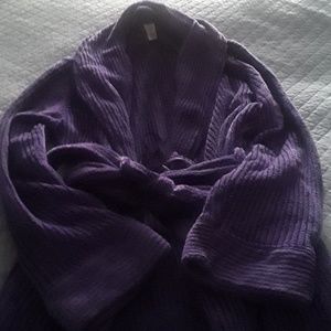 Warm Purple Long Robe with Pockets. Size M.